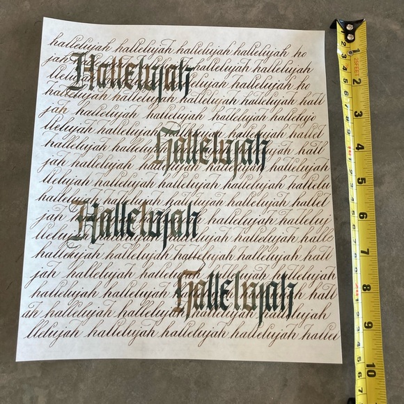 Handmade Calligraphy decor 9”x10” - Picture 3 of 4